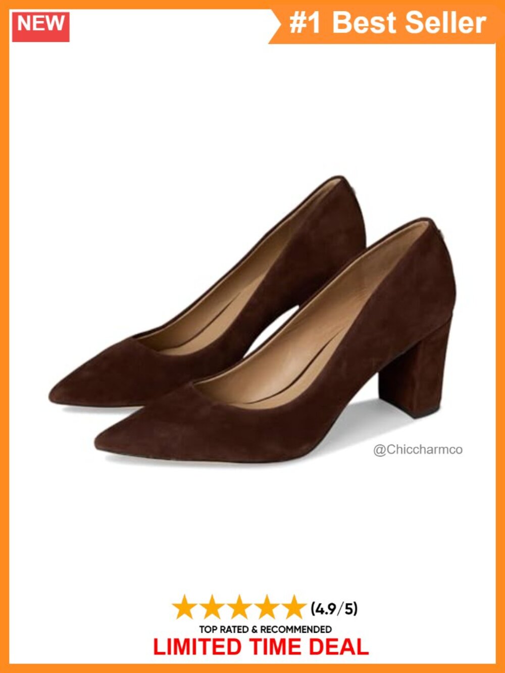 Pointed Toe Suede Block Heel Pump for Formal Comfort